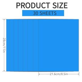 30 Sheets Blue Cardstock 8.5'' x 11'', 250gsm/90lb Heavyweight Cover Cardstock Paper, Thick and Smooth Card Stock Perfect for Invitations, Menus, DIY Cards, Arts and Crafts