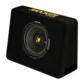 Kicker 10-Inch CompC 2-Ohm Loaded Shallow Subwoofer Box Enclosure (Open Box)