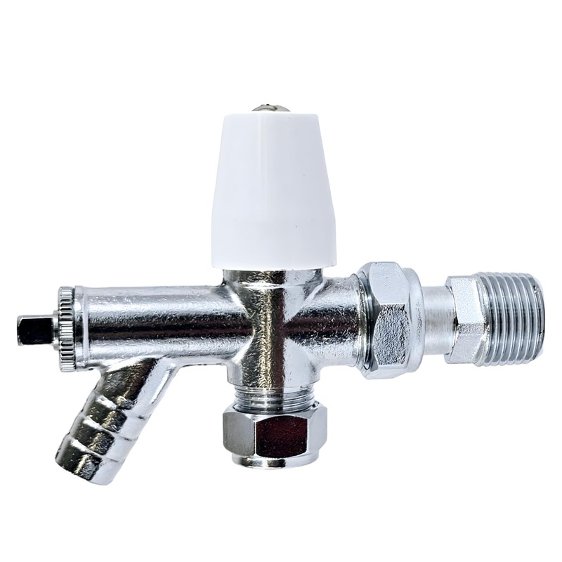 Wärmer System 8-10mm Angled Radiator Valve, Lockshield Angled Radiator Valve