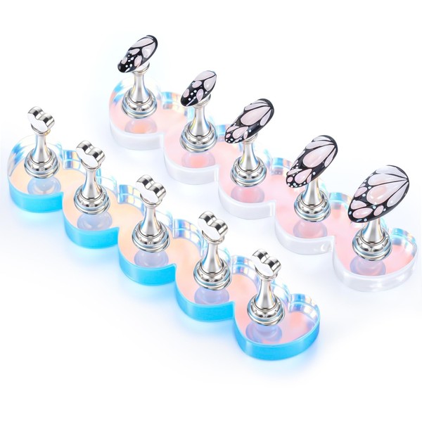 Heclia Nagelhalter zum Lackieren von Nägeln 2 Sets Nagelständer für