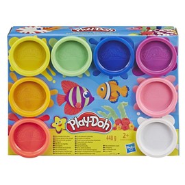 Hasbro Play-Doh Rainbow Pack 8 x 56g Dosen, Bastel-Set mit hochwertiger Knetmasse in 8 fröhlichen Farben, fördert die Feinmotorik und das Gestalten, kreatives für Kinder ab 2 Jahren