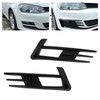 Glossy Black Front Fog Lamp Eyebrow Eyelid Cover Trim Replacement