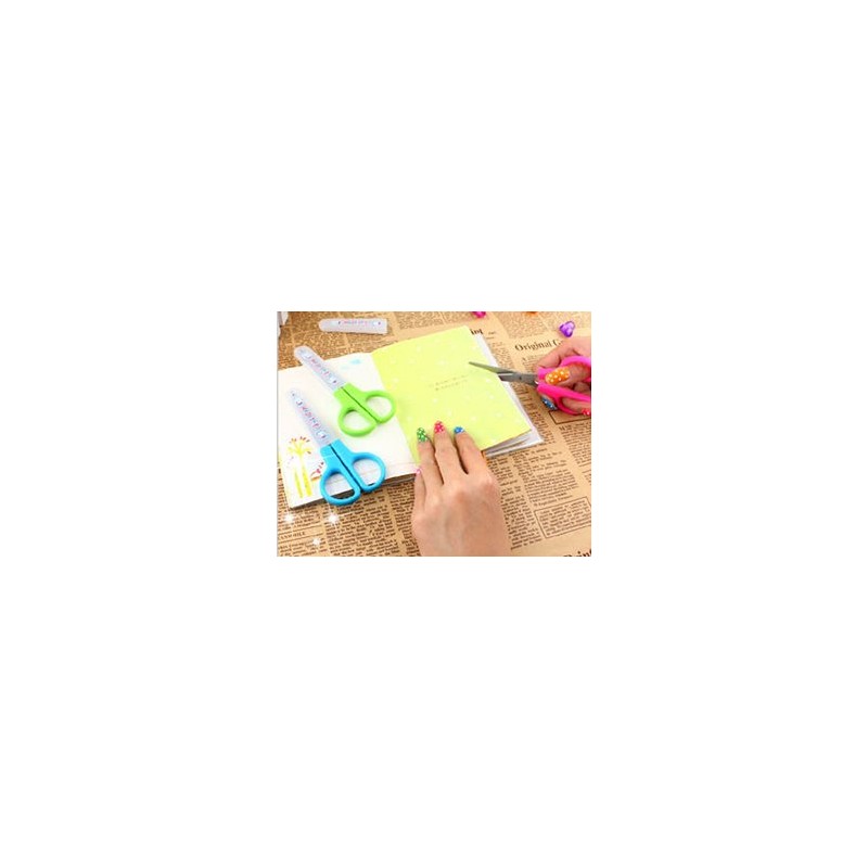 One Pair Kids Safe, 5" Blunt Tip Scissors with Cover