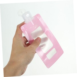 Ipetboom 20pcs Travel Pouch for Shampoo Conditioner and Lotion Stand-up Empty Pouches for Travel Use Capacity Durable and Portable Design Pink White