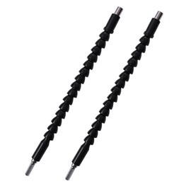 WEZCHUGHAOL 2 Pcs Super Bit, Screwdriver Soft Shafts, Flexible Drill Bit Extension, 11.6 inches Universal Drill Connection, Screwdriver Bits Holder for Power Drill (Black, 2 PCS)
