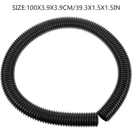 KALLORY 2 Piezas de Manguera de Extensión para Aspiradora Flexible y Resistente de Eva y Pe, Tubo de Vacío Negro para Uso en Interiores y Exteriores