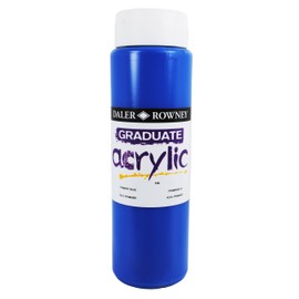 Daler-Rowney Graduate Acrylic Paint, Plastic Bottle, 16.91oz - 500 ml, Primary Blue