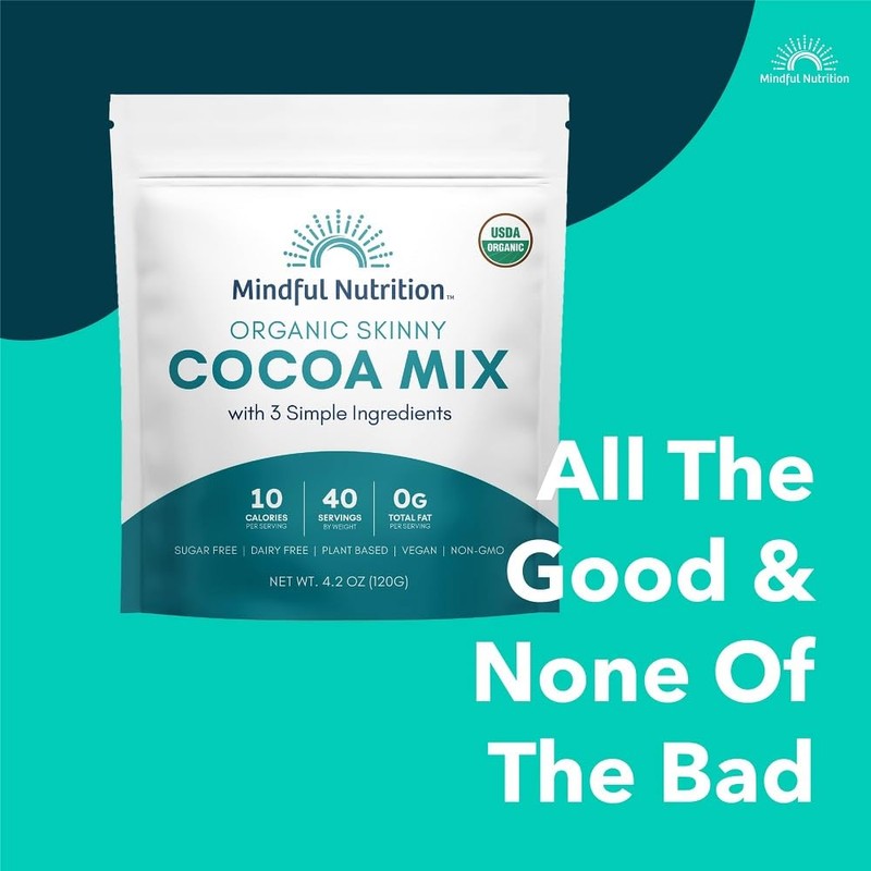 Mindful Nutrition Organic Skinny Hot Cocoa Mix - 40 Servings