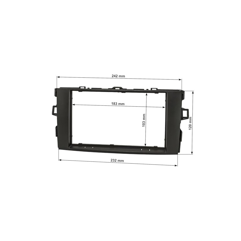 tomzz Audio 2455-049 Double DIN Radio Faceplate Compatible with Toyota