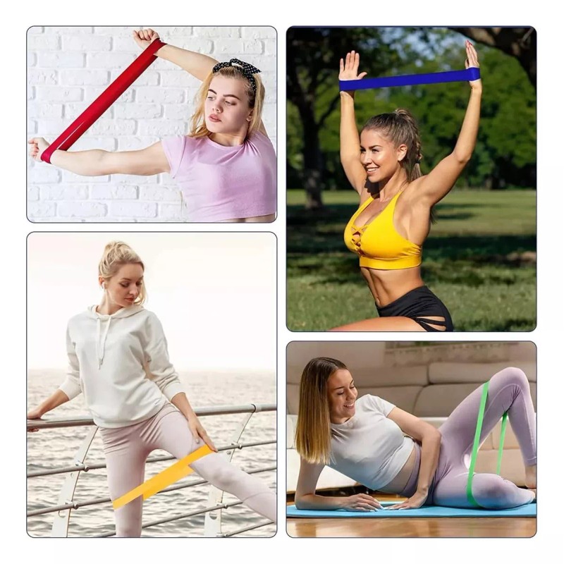 Lecute 5 Bandas De Resistencia Ligas Ejercicio Yoga Gym Fitness