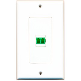 RiteAV 1 Port Fiber LC APC Duplex Wall Plate OVERSIZED Jumbo MIDI