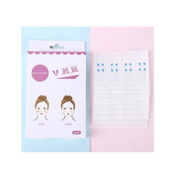 Unbranded 40PCS Breathable Fast V-Shape Face Lifting Tape Stickers Make-Up