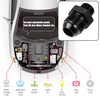 X AUTOHAUX Car Plug Metric Thread Mounting Adapter Black AN8-M14