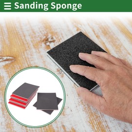 TUCKBOLD 8 Stück 5,51 x 4,33 Zoll P400 Schleifschwamm Feine Schleifpads Waschbar für Metall Holz Trockenbauwände Felsen Autolack Kunststoff DIY 0,2 Zoll