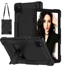 Hoibon for Callsky-Tab Cpad 10 Tablet Case,Shockproof Kids Rugged with Kickstand Shoulder Strap Heavy Duty Hybrid Cover for Callsky-Tab Ctab 10 Tablet/for Callsky-Tab Cpad 10 10.1 inch(Black)