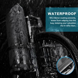 SOUUXIU 2Packs Bike Fork Bags Waterproof Roll Top Design 5L/7L Bicycle Dry Bag Fork Sacks Cycling Pack Bike Pannier for Moutain Bikes Road Bikes Electric Scooters