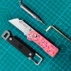9TiEDC Folding Utility Knife,G10 Handle Heavy Duty Safety box cutter,Razor