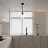 KLSS Black Pendant Lights Kitchen Island - Seeded Glass Pendant