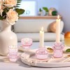Singring Tealight Candle Holder, Taper Glass Candle Holders for Wedding