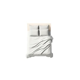 0Bed Flat Sheet Double 260 x 290 cm Bianco
