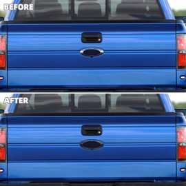 SQQP Tailgate Emblem Cover Trim, Rear Trunk Logo Back Badge Decoration Cover Trim for 2009-2014 Ford F150 F-150 Raptor (Black)
