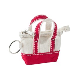 L.L.Bean Key Chain [Bean Boots, Slippers, Tote Key Chain] Mini Size, Bag, Key Charm, tote red