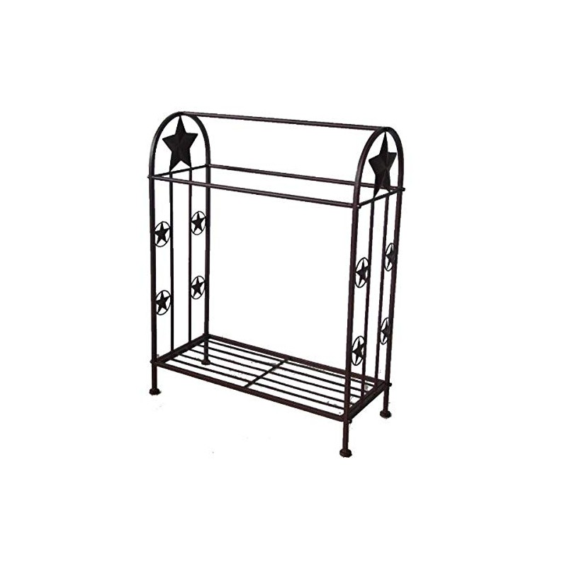 LL Home 21202 Quilt Rack with Stars, One Size, Brown
