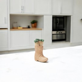 ZUHSAN - Soporte para botas de vaquero con delantero para fósforos decorativos, decoración de botas de vaquera, estética, pequeña, bonita caja de fósforo, decoración occidental, mini cajas de fósforos