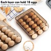 Lunmore Large Capacity Egg Holder for Refrigerator, Auto Rolling Egg