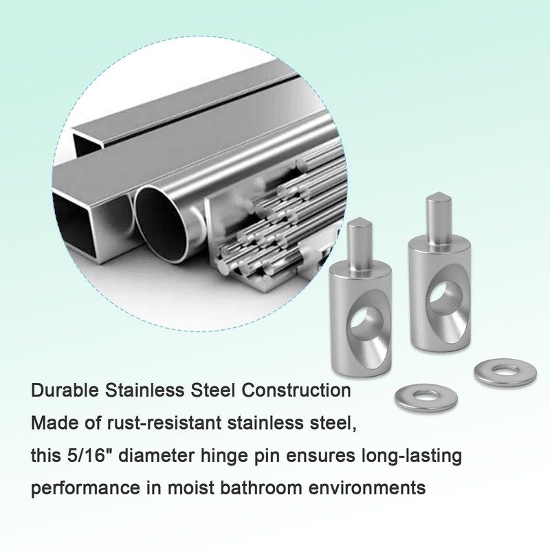 2 pcs Compatible with Framed Shower Door Hinge Pin Replacement,