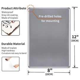 YOYI ART Vintage Baseball Decor Sign - Metal Tin Signs for Boys Room, Bedroom, Sports Room and Baseball Wall Decor Art Accessories, Baseball Gifts for Boys, 8 x 12 inch