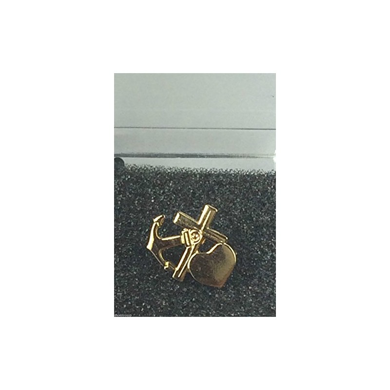 Freemason Faith, Hope & Charity Gold Plated Enamel Lapel Pin
