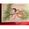 Current Christmas Card Bird And Mouse Unused+env