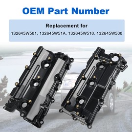 WATERWICH Engine Valve Cover with Gasket & Bolts Compatible with Nissan Pathfinder Infiniti QX4 3.5L 2002 2003 2004 Replacement for 13264-5W500 13264-5W510 13264-5W51A