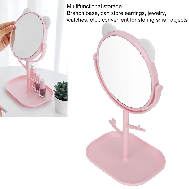 Espejo de Maquillaje, Espejo Cosmético Flexible Conveniente Lindo Pequeño con