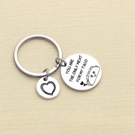 DZOSW Taco Gift Boyfriend Gift Lover Keychain Couple Keychain Girlfriend Keychain Anniversary Keychain Valentine Keychain Girlfriend Christmas Keychain Wife Gift