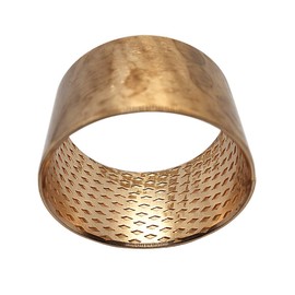 Plain Bearing Bushing 35 mm x 39 mm x 30 mm | Bronze Plain Bearing with Inner Lubrication (Lubrication Bags) | Bronze Plain Bearing 35 x 39 x 30 mm | Bronze - CuSn8 | Pack of 3