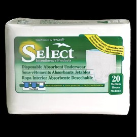 Select Youth Disposable Absorbent Underwear MD 34'' - 48'' - Case of 80 #2605