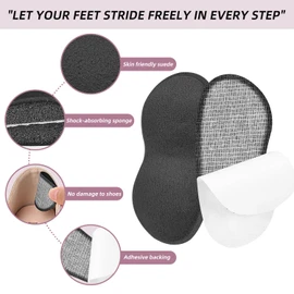 Heel Grips for Shoes That Are Too Big - Shoe Inserts for Women & Men, Non-Slip Heel Pads with Cushioning, Blister Prevention Liner for Loose Shoes, Gap Filler Comfort Accessories (Black, 2 pairs)