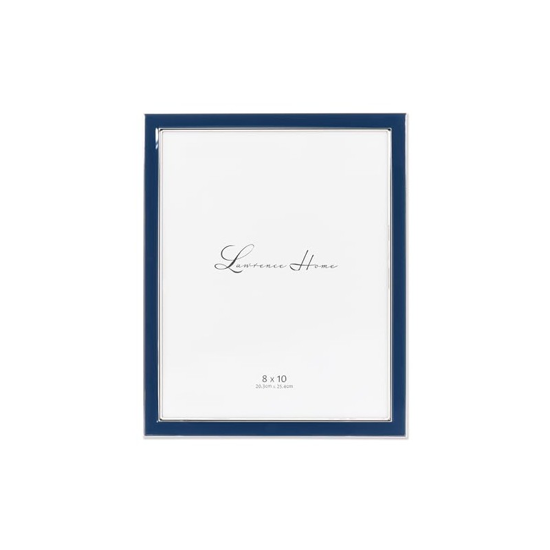 Lawrence Frames 8x10 Navy Enamel Picture Frame, Blue