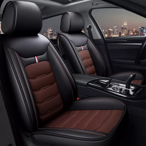 Otoez Universal Waterproof Leather Car Seat Cover Set Front Rear