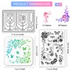 GLOBLELAND Blumen Ecke Stempel and Cutting Dies Set for Card