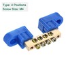 sourcing map Terminals Earth Rail Screw Block Barrier Brass 4