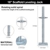 Yeipowr 18" Adjustable Scaffold Leveling Jack Feet - 1.2" OD