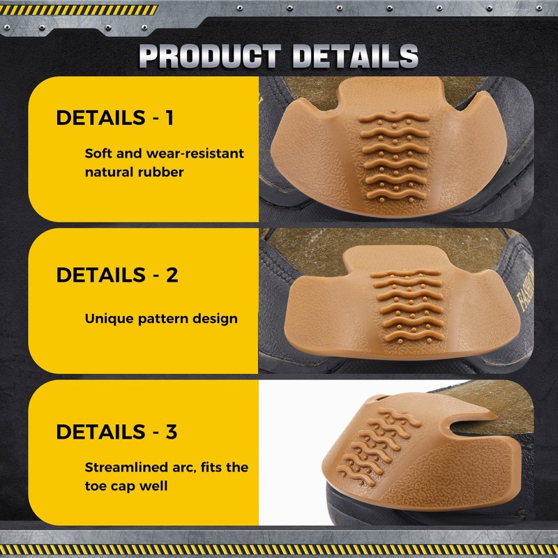 Geyoga 8 Pcs Boot Toe Protectors Work Boot Guards Shoe