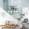 Topkey Silent Wall Clock Kitchen 9 Inch Retro Non-ticking Decorative