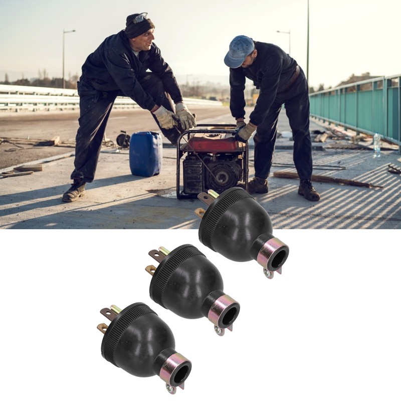 3Pcs American 3 Pole Plugs Compact Plastic Anti Loose Portable