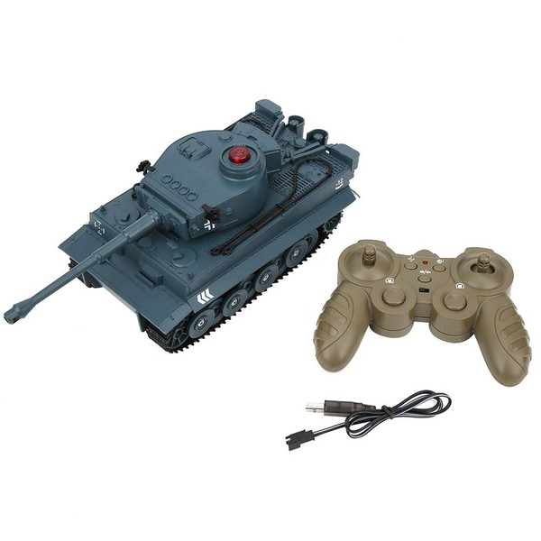 Drfeify 1/30 RC Tank, 2.4G 270 Degrees Rotational Remote Control Tank Model Toy Children RC Tank Toy Gift for Boys&Girls(Blue)