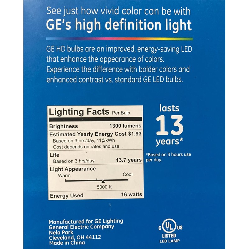 (1 bulb) GE 36913 refresh LED Par38, Dimmable, 120 watt