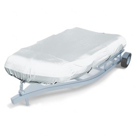 Inflatable Boat Cover 7 Sizes Heavy Duty Boat Cover Waterproof Anti-UV Dinghy Cover for Small Inflatable and Rigid Inflatable Boats,Gray-8-9-Feet